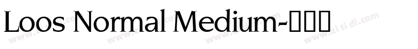 Loos Normal Medium字体转换